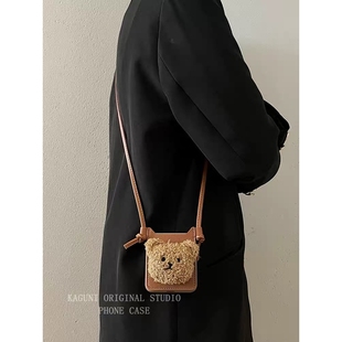 小熊零钱包适用小米mixflip2手机壳华为PuraX折叠屏novaFlip荣耀MagicVflip2斜挎Pocket2女razr60三星zflip7