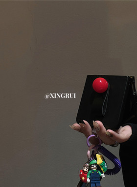 ins红色圆球皮扣公仔挂件适用华为pocket2/s折叠屏手机壳小米mixflip全包三星Galaxyzflip6/5硬壳p50pocket女