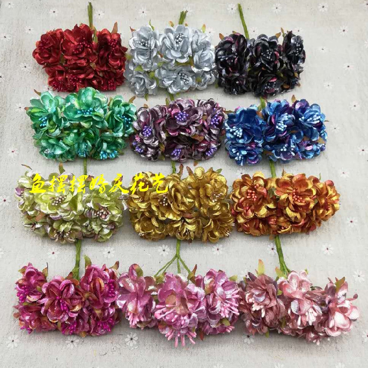 仿真花手工diy材料绢布情人节