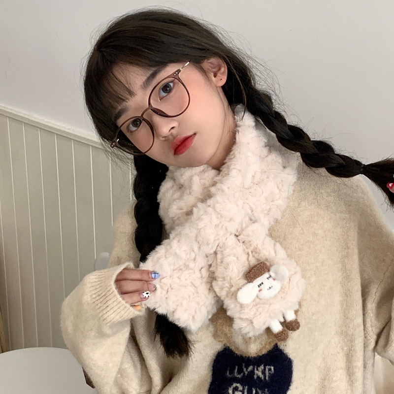冬季韩版可爱卡通围巾女