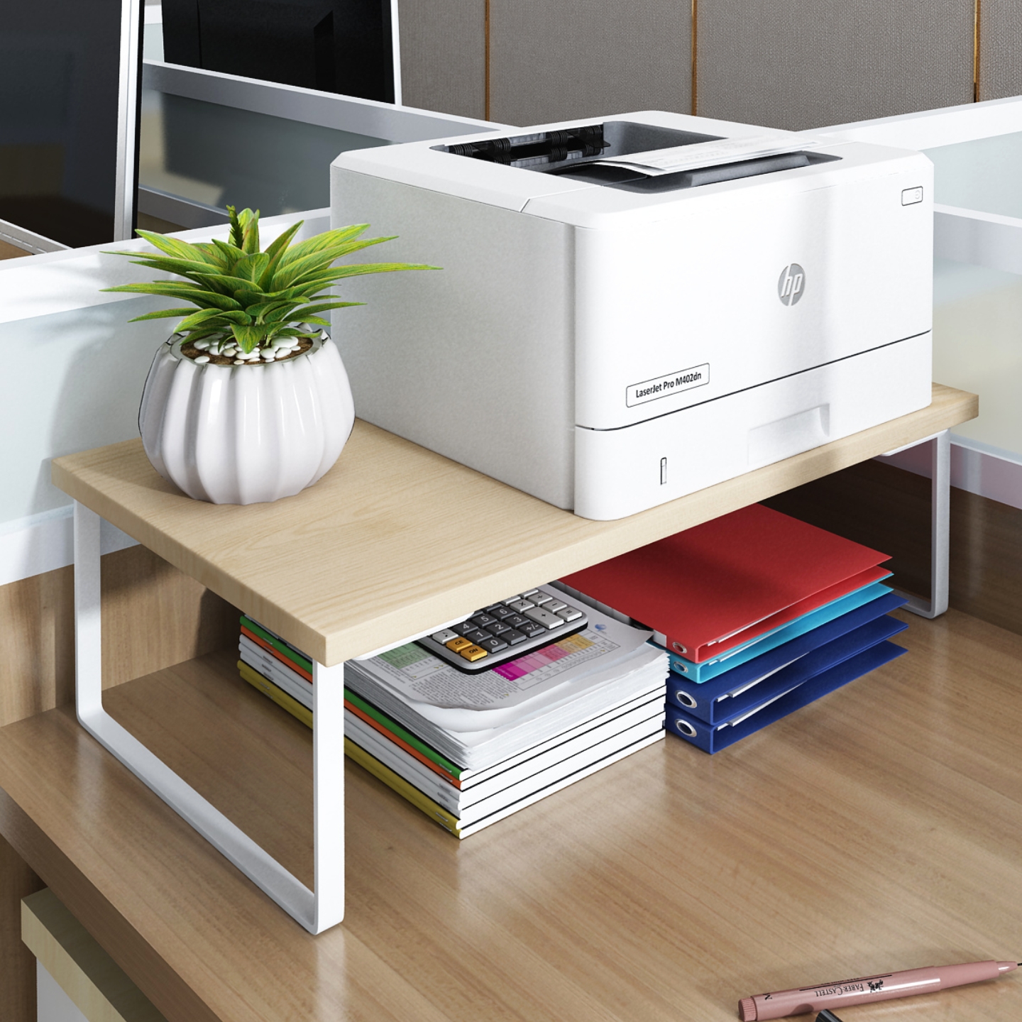 办公室桌面置物架打印机收纳支架