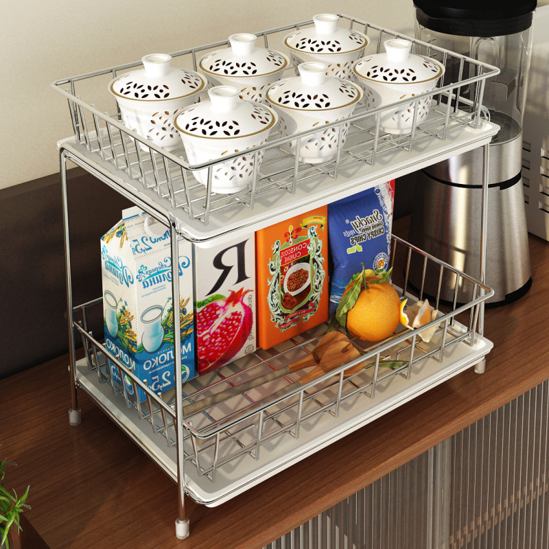 水杯杯架子杯子收纳置物架玻璃茶杯架桌面不锈钢沥水架双层托盘,家庭/个人清洁工具,杯架,淘宝优惠券,粉丝福利购,淘宝优惠卷