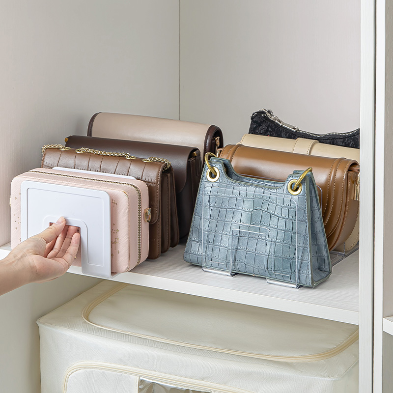 包包收纳神器存放衣柜分隔板放包包的置物架分层包架整理展示架子