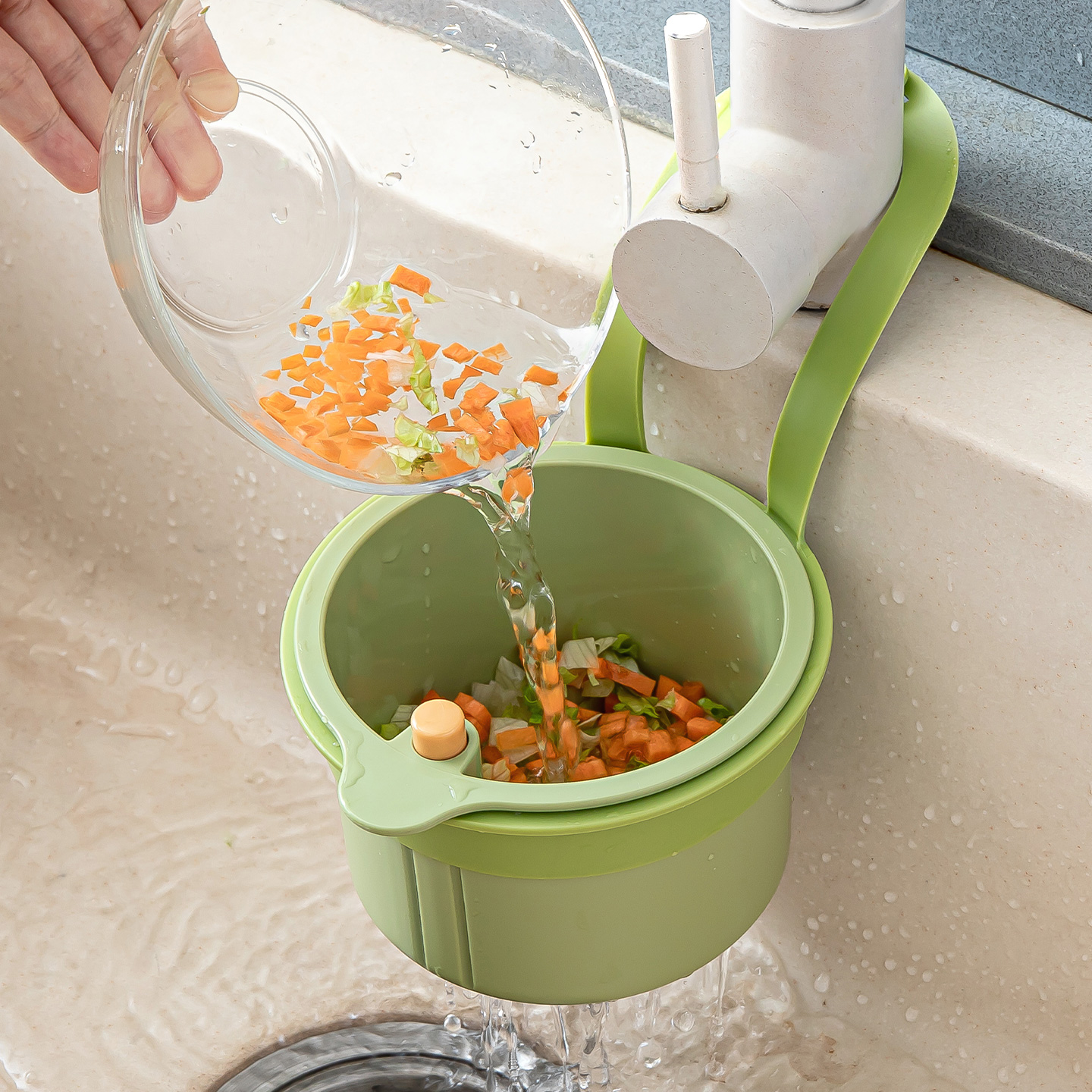 厨房剩菜残羹过滤器大水槽沥水篮