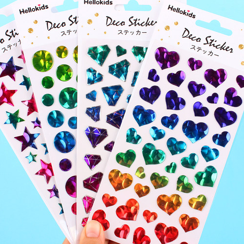 儿童闪亮宝石贴纸颜值手账贴