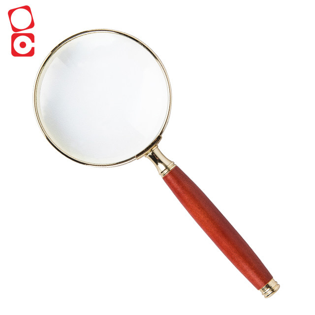 正品博采红木手持老人20倍放大镜