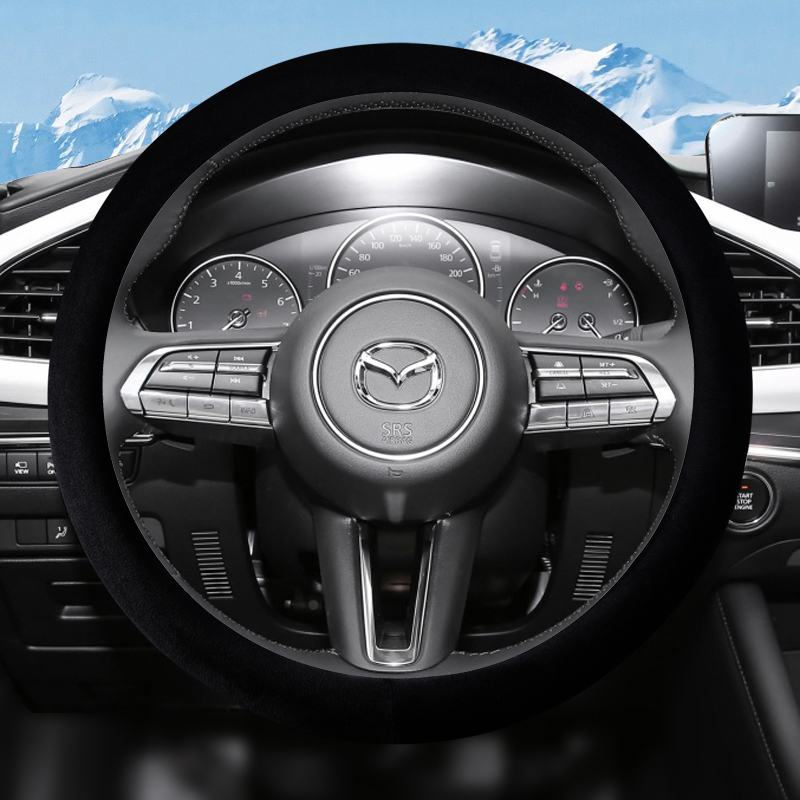 马自达cx50行也毛绒方向盘套冬季