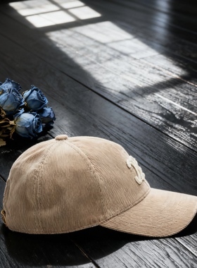 Mest Beads/秋冬新款灯芯绒棒球帽男女情侣款鸭舌帽时尚百搭帽子