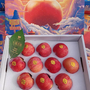 九霄云脆苹果4斤礼盒装脆甜多汁陕西咸阳红苹果整箱顺丰包邮