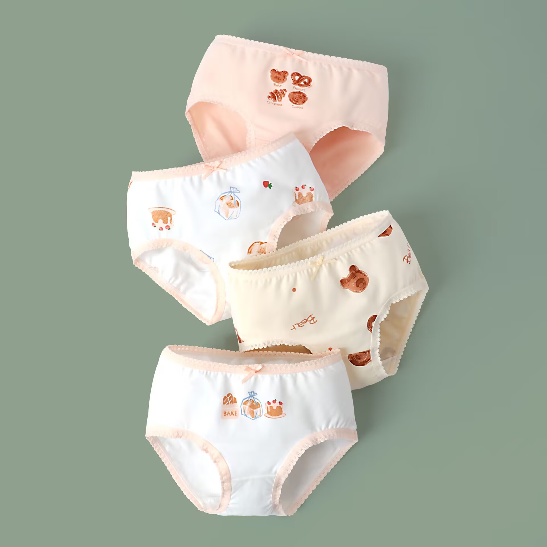 女童夏薄款a类纯棉三角平角内裤