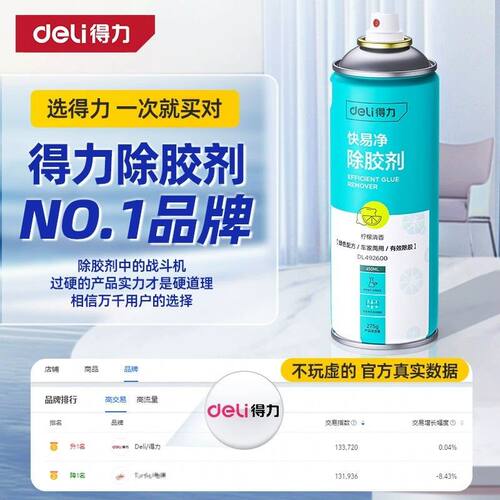 得力除胶剂家用万能3M泡沫胶玻璃双面黏胶不干胶强力去胶清除