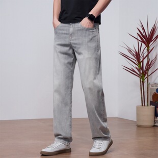 男宽松直筒裤 弹力水洗休闲裤 40码 1312A 春夏薄款
