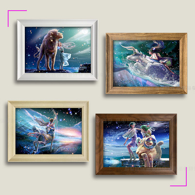 十二星座装饰画挂画欧式框狮子摩羯金牛装饰品摆件zodiac12星座