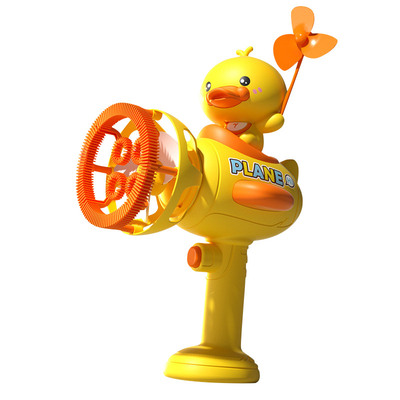 黄鸭小风扇泡泡机儿童手持电动加特琳枪婴幼儿全自动风车吹棒玩具