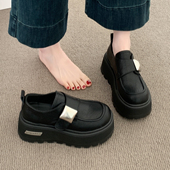 女款 2026新款 春季 厚底乐福鞋 小个子增高黑色单鞋 气质英伦风0130r