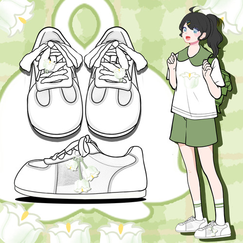 古风百搭女士内增高德训鞋