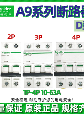 施耐德空气开关断路器动力D型 IC65 2PD40~63 3PD40~63A 4PD40~63