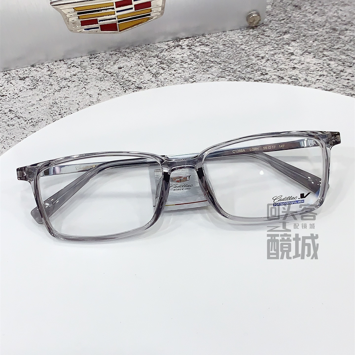 Cadillac/凯迪拉克近视眼镜框架防蓝光男女全黑框专业配镜C1268A