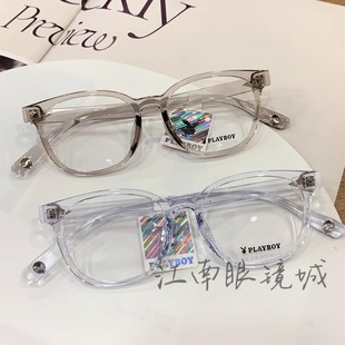 花花公子镜框PLAYBOY新款 高颜值百搭近视眼镜架复古P6005 板材时尚