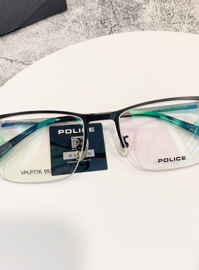 POLICE魄力思警察眼镜框架超轻商务新款光学男女近视半框VPLP77K