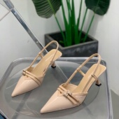 法式 漆皮尖头细跟后空气质不累脚单鞋 温柔风包头凉鞋 女2026年春季