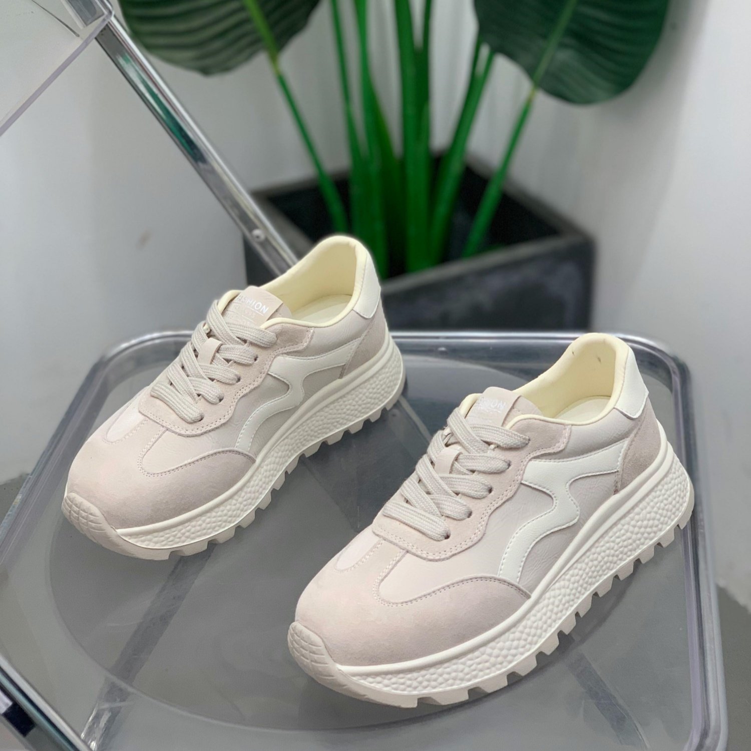 厚底增高老爹鞋女2026年春季新款系带阿甘鞋百搭显脚小休闲运动鞋,女鞋,时尚休闲鞋,淘宝优惠券,粉丝福利购,淘宝优惠卷