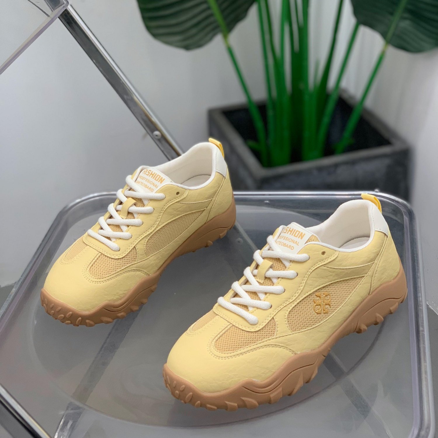 真皮复古老爹鞋女2026年春季新款轻便德训鞋百搭显瘦运动休闲女鞋,女鞋,时尚休闲鞋,淘宝优惠券,粉丝福利购,淘宝优惠卷