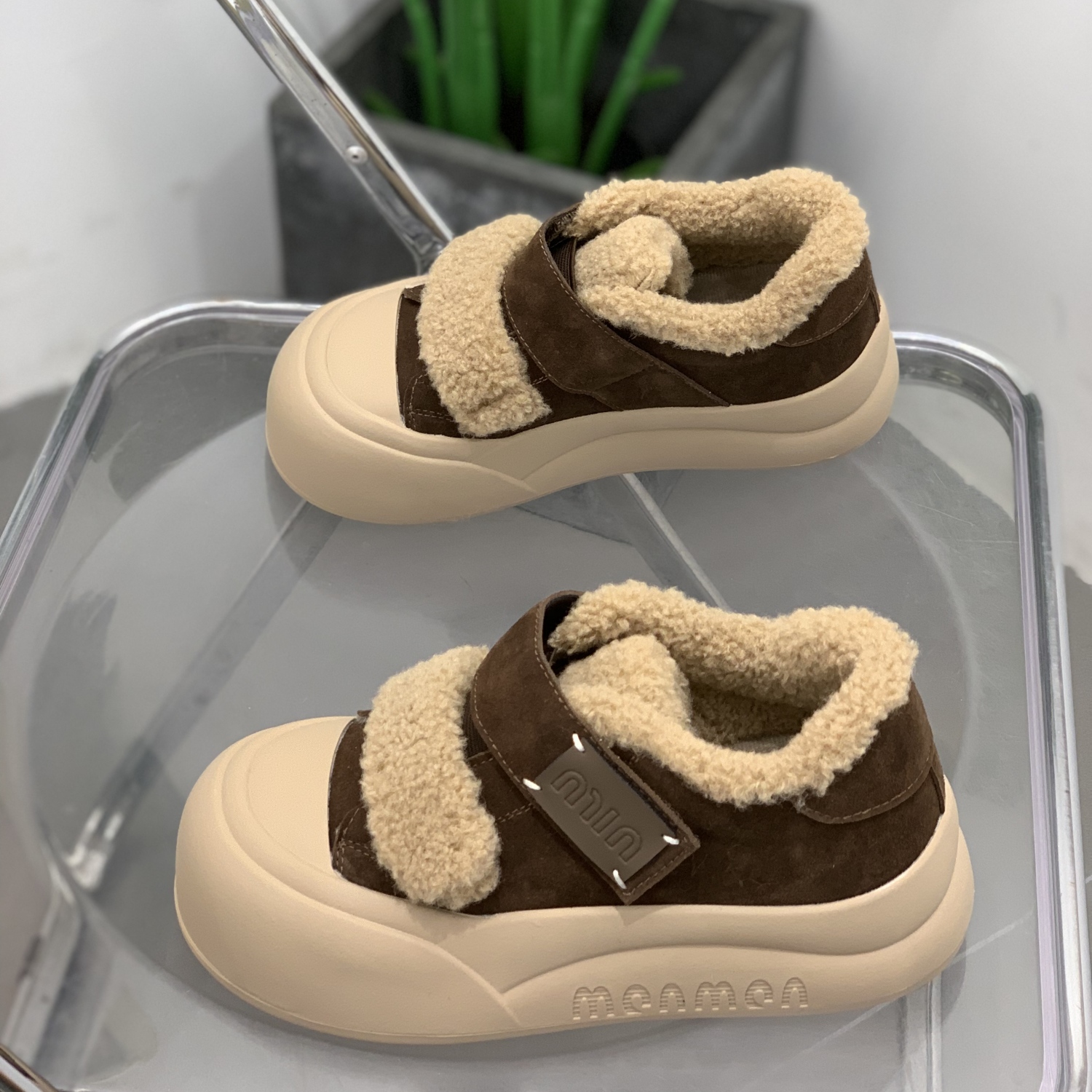 加绒棉鞋休闲厚底百搭显瘦