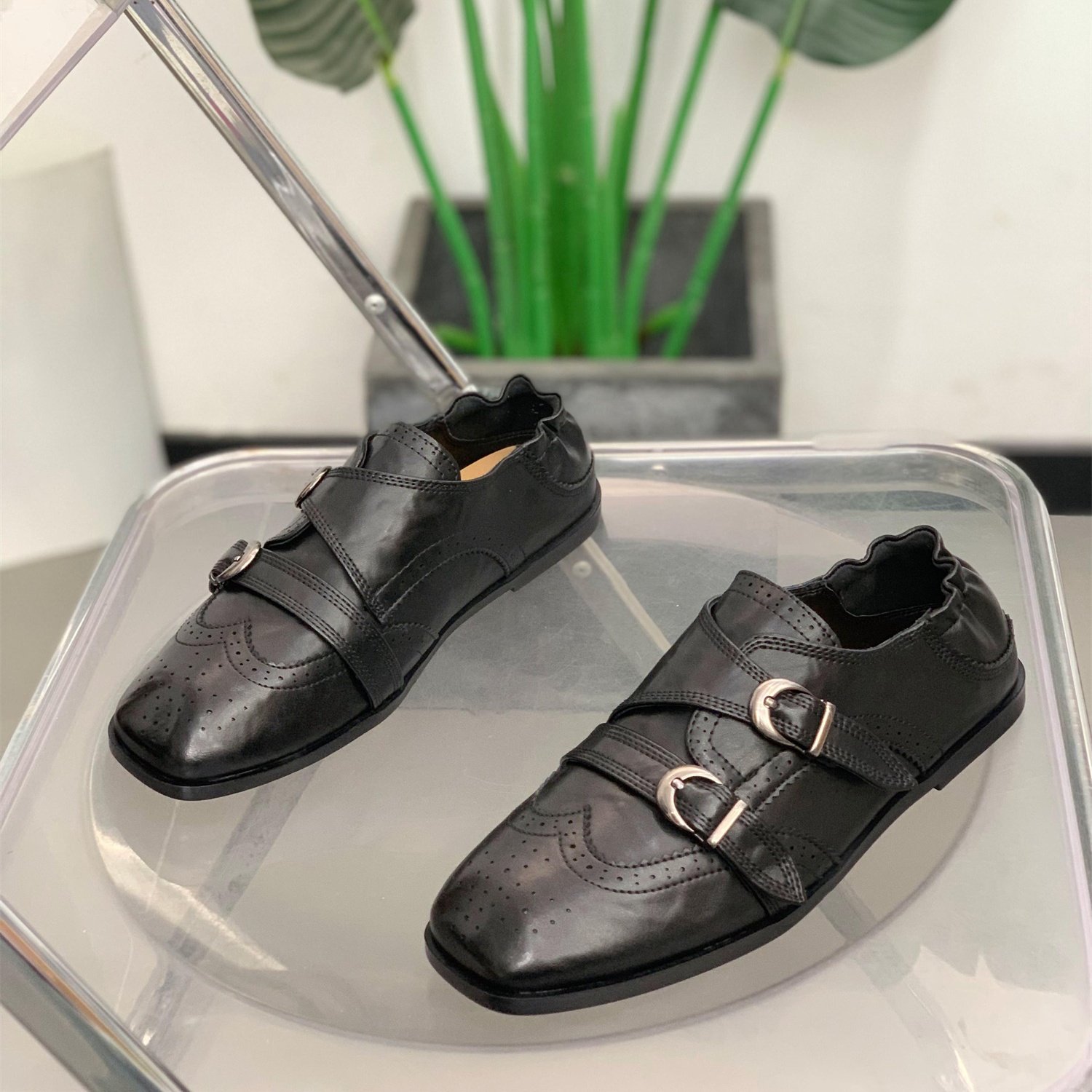 英伦风真皮百搭平底金属扣乐福鞋女2026春季新款简约时尚黑色单鞋,女鞋,乐福鞋（豆豆鞋）,淘宝优惠券,粉丝福利购,淘宝优惠卷