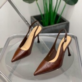 显瘦配裙子高跟鞋 气质复古尖头细跟8cm一字带凉鞋 女2026春夏新款