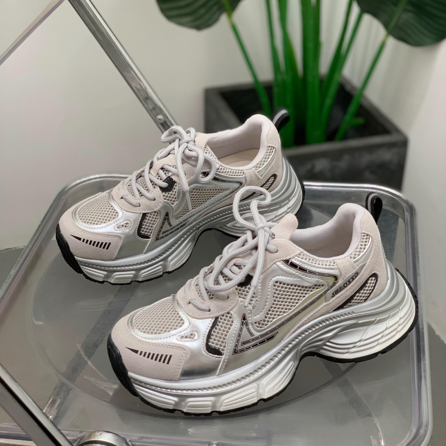 复古真皮老爹鞋女2025年秋季轻便厚底增高运动鞋软底透气休闲鞋子,女鞋,时尚休闲鞋,淘宝优惠券,粉丝福利购,淘宝优惠卷