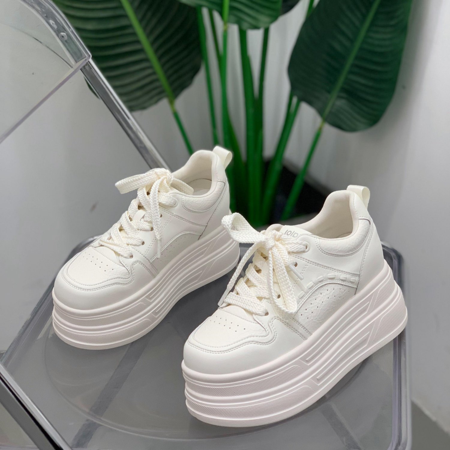 厚底真皮小白鞋女2026年春季新款百搭学生休闲鞋增高显瘦潮流板鞋,女鞋,休闲板鞋,淘宝优惠券,粉丝福利购,淘宝优惠卷