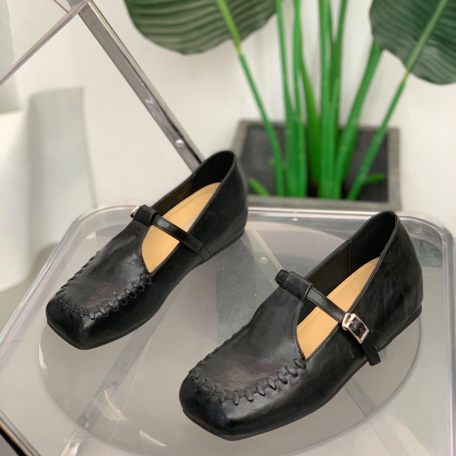 复古方头玛丽珍鞋女2026年春季新款单鞋平底浅口气质通勤小皮鞋,女鞋,玛丽珍鞋,淘宝优惠券,粉丝福利购,淘宝优惠卷