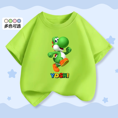 超级马里奥兄弟耀西Yoshi短袖T恤