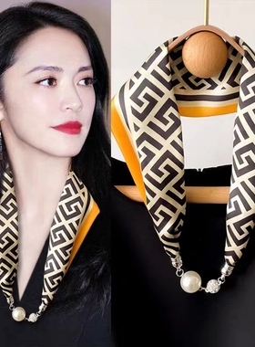丝巾项链聚酯纤维女士百搭气质