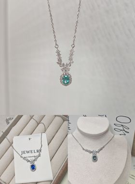 超美施家华子锆石项链女锁骨链颈链闪耀轻奢超值热卖