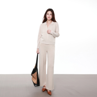 韩系休闲翻领镂空针织开衫 Jar 内搭吊带背心春秋 Treasure Golden