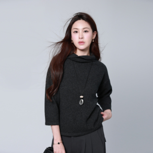 堆堆领宽松羊毛针织上衣女2025新款 Golden 法式 Jar 秋冬 Treasure