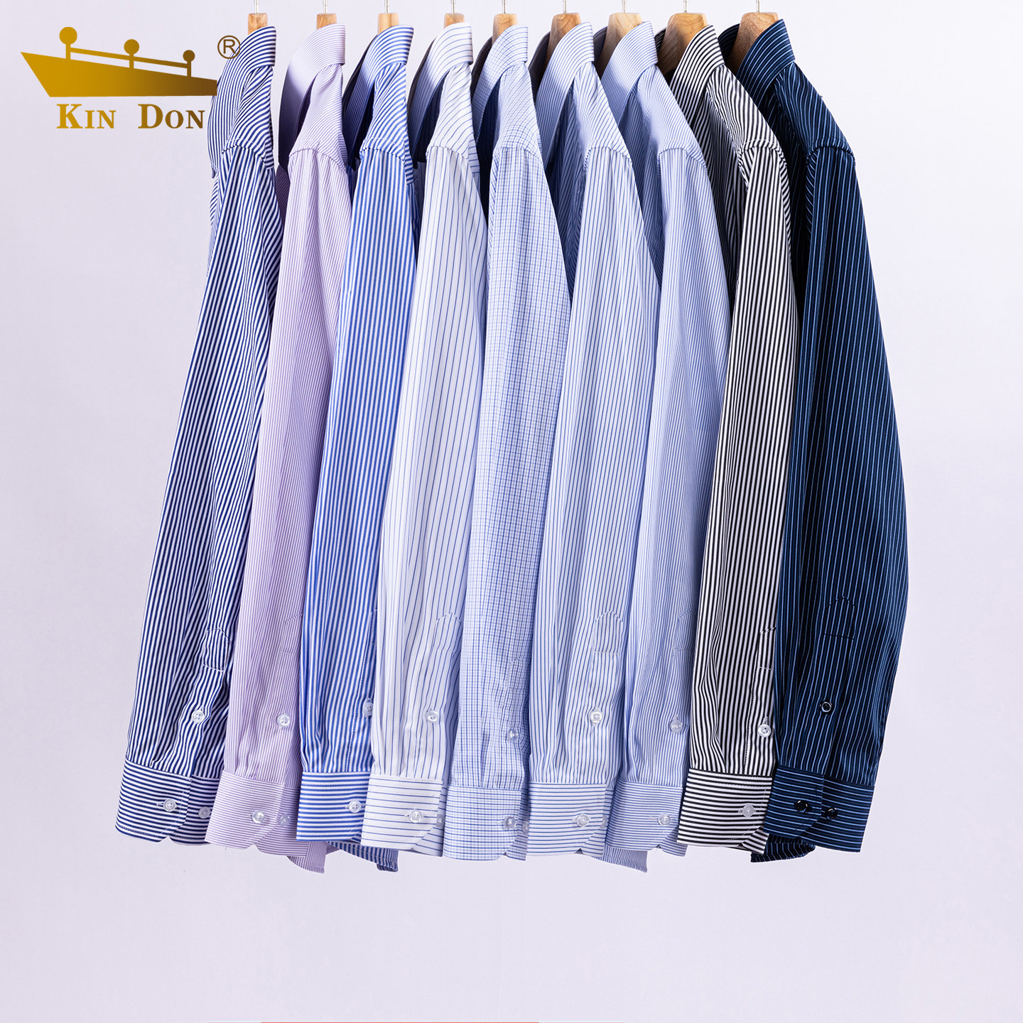 金盾爸爸衬衫男长袖春秋新款中年宽松寸衫中老年条纹透气宽松衬衣 - 淘宝联盟商品