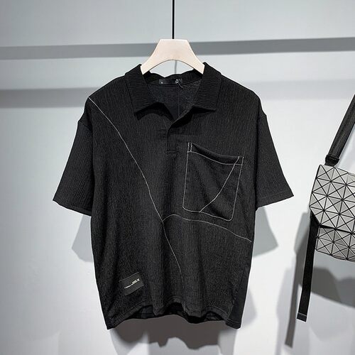 夏季男士纯棉薄款宽松短袖Polo衫