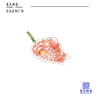 景德镇粉彩手绘陶瓷吸管杯文创复刻荷花海藻杯旅游纪念礼品定制