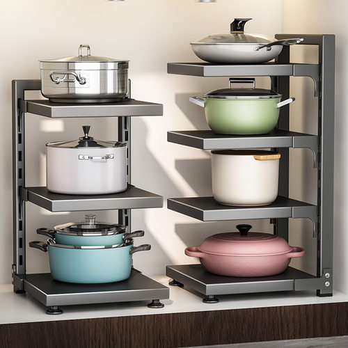 厨房下水槽锅架多层锅具
