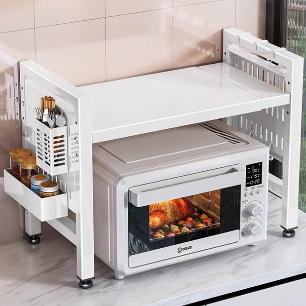 承重稳固可伸缩微波炉架子