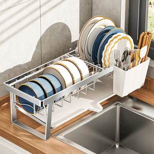 极窄沥水碗架304不锈钢厨房碗碟筷盘水槽边小尺寸超窄沥水置物架