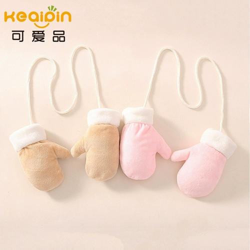 Детские демисезонные мультяшные утепленные перчатки для новорожденных