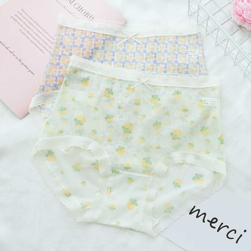 女士薄款抑菌高腰性感内裤彩田