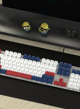 AOC GK410机械键盘青轴黑轴茶轴红轴电竞游戏女生办公网咖专用