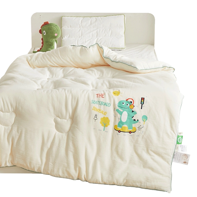 A类纯棉儿童冬被抗菌大豆填充