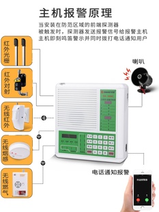 时刻SK968C红外线防盗报警器家用无线店铺门窗防盗主机安防系统