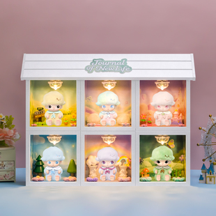 适用DIMOO新生日记系列搪胶毛绒挂件盲盒收纳场景展示盒摆件